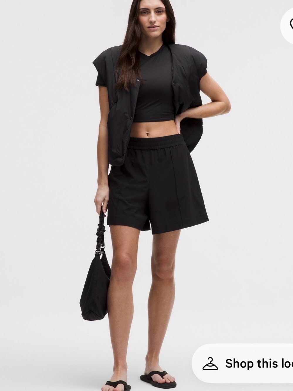 Breezily Mid-Rise Short 6” size xs Black